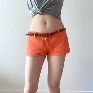 Hollister Low Rise Orange Shorts
